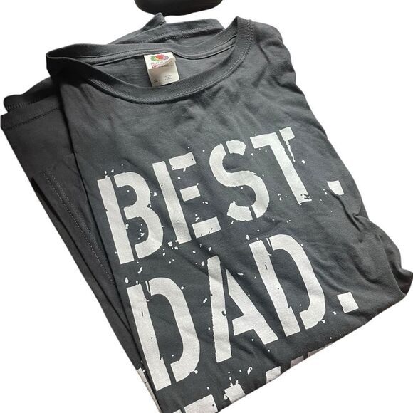 Gray 'Best Dad Ever' T-Shirt size XL new never worn great Fathers Day Gift - Picture 1 of 2